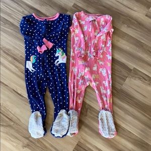 2 24 months pajama footies